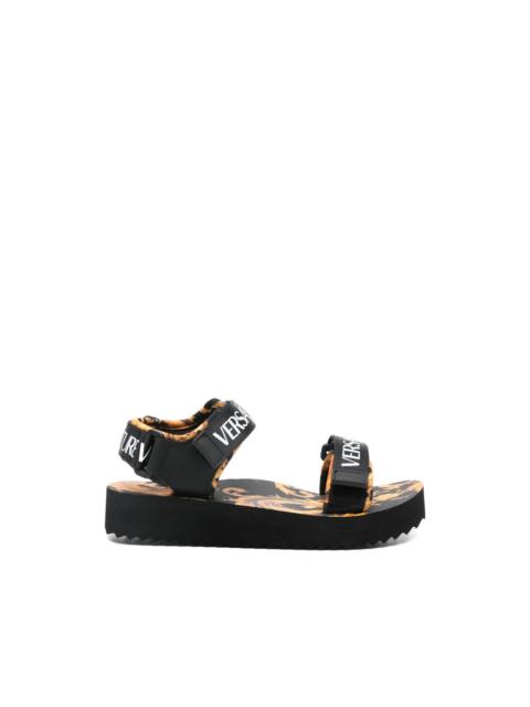 logo-strap sandals