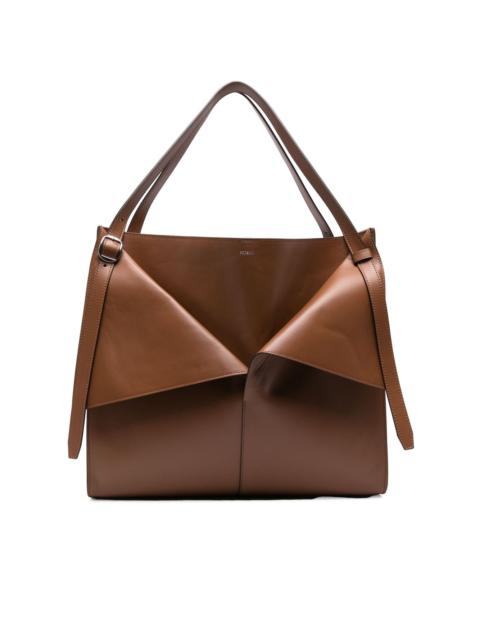 Cabas leather shoulder bag