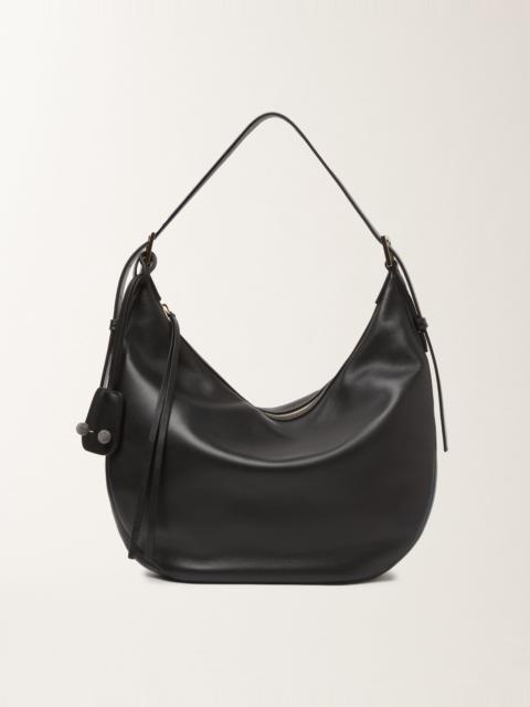 Black nappa hobo bag