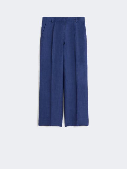 Linen canvas trousers - NAVY