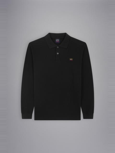 COTTON PIQUÉ POLO SHIRT WITH ICONIC BADGE