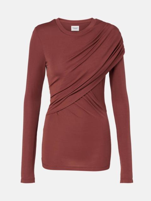 Dressi draped jersey top