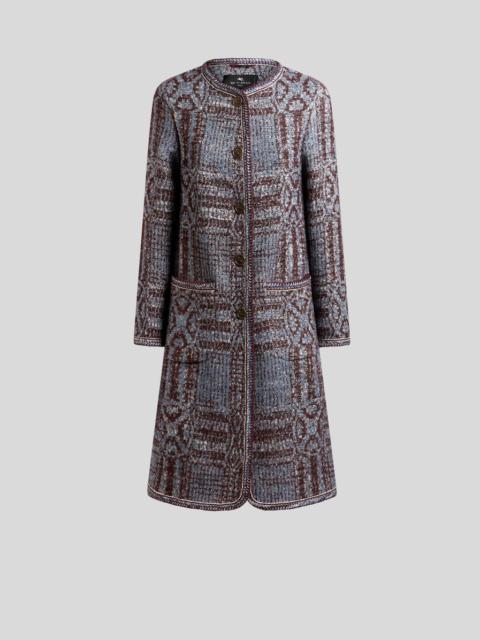 BOUCLÉ JACQUARD COAT