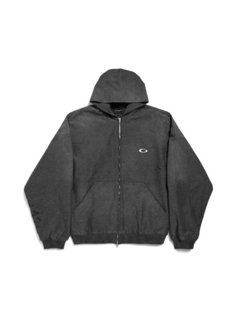 Men's Trompe L'œil Hoodie in Anthracite