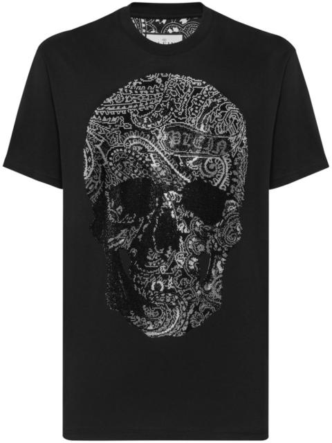 Paisley Skull-print round-neck T-shirt