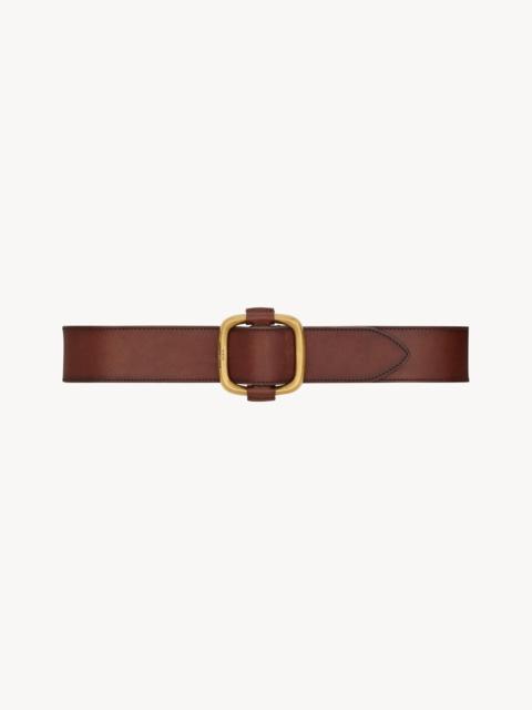 OVAL WIDE BELT IN LEATHER