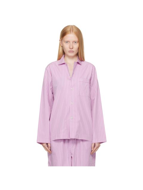 Pink Poplin Long-Sleeved Pyjama Shirt