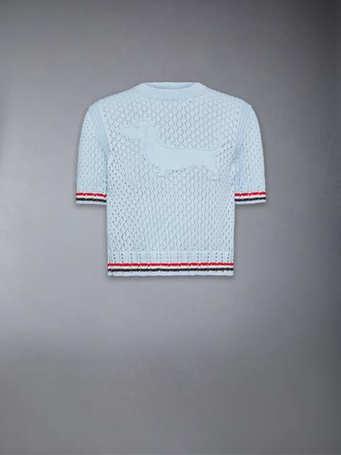 COTTON POINTELLE STITCH HECTOR RWB TEE