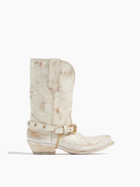 Wish Star Low Boot in White/Tobacco