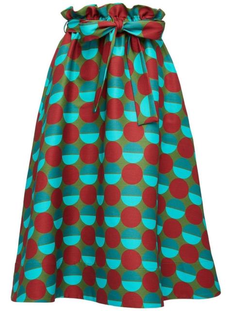 Sardegna graphic-print A-line skirt