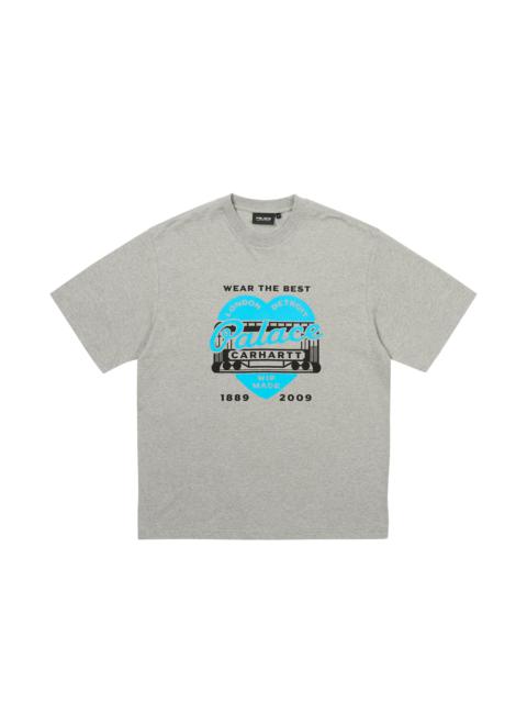PALACE CARHARTT WIP HEART T-SHIRT HEATHER GREY