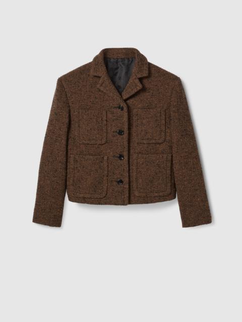 Seeded wool jacket