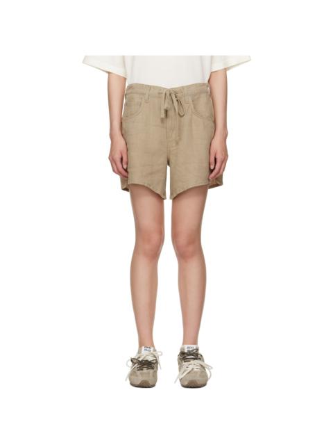 Khaki Brynn Drawstring Shorts