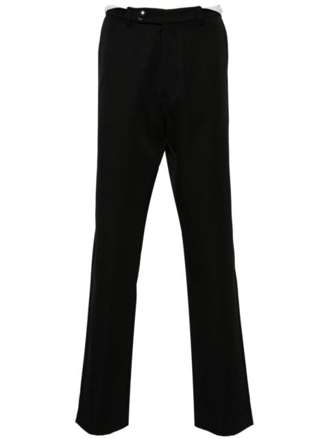 rolled waistband tailored trousers