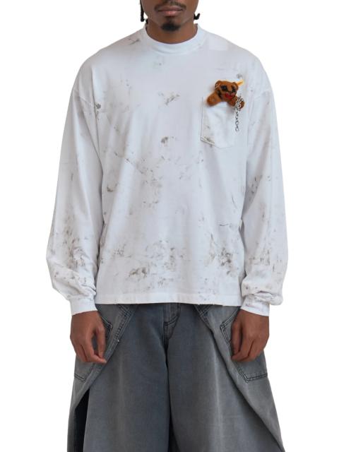 Doublet Long Sleeve T-Shirt With Villain Bear White