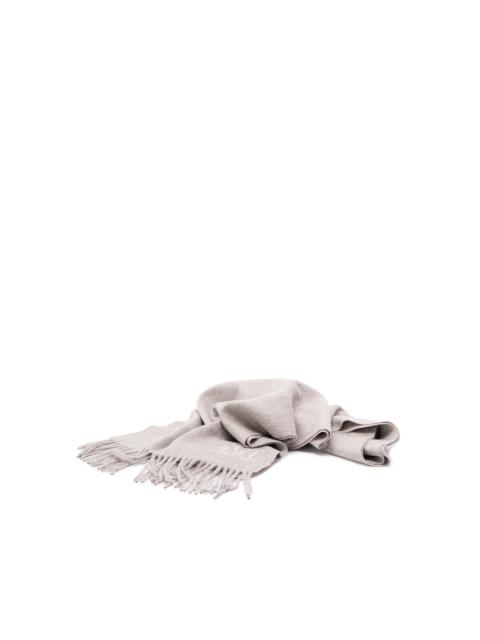 Monogram Embroidered Cashmere Stole