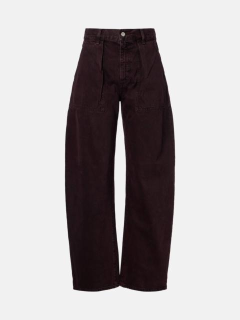 Sefton high-rise barrel-leg jeans