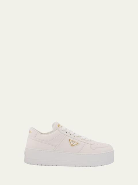 Downtown Leather Low-Top Platform Sneakers