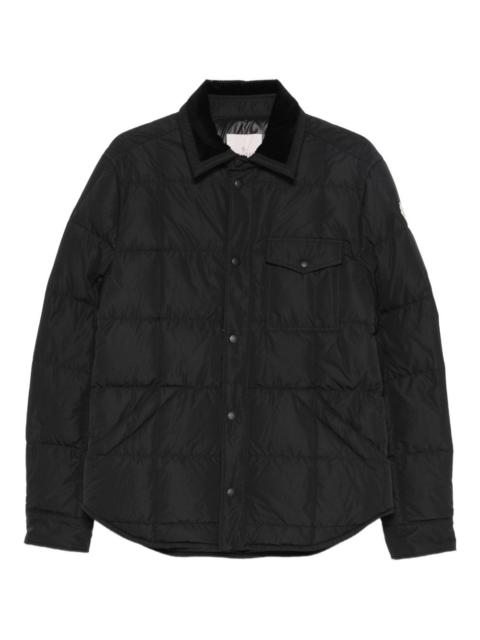 quilted corduroy-collar jacket