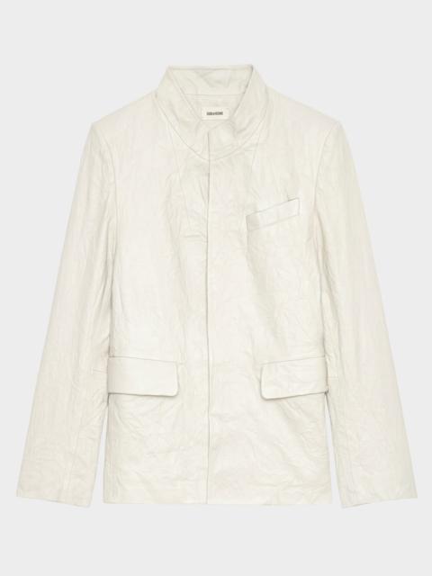 Veryn Crinkled Leather Jacket