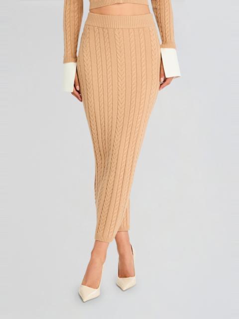 PRUNELLA CABLE KNIT SKIRT