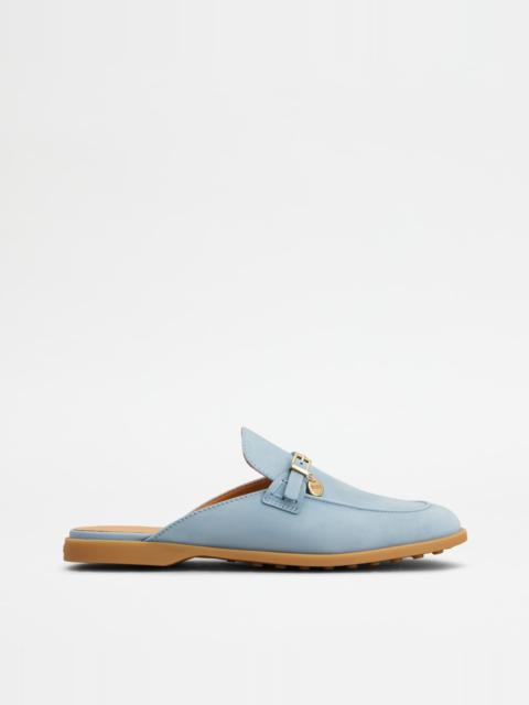 MULES IN NUBUCK - LIGHT BLUE