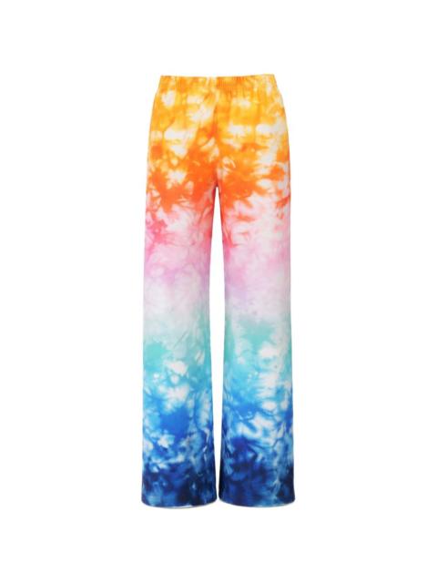 monogram tie dye trousers