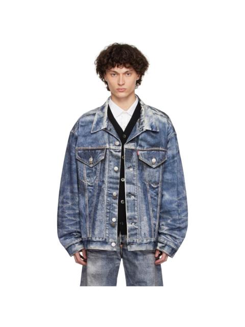 Navy Levi's Edition Cotton Twill Inkjet Print Jacket