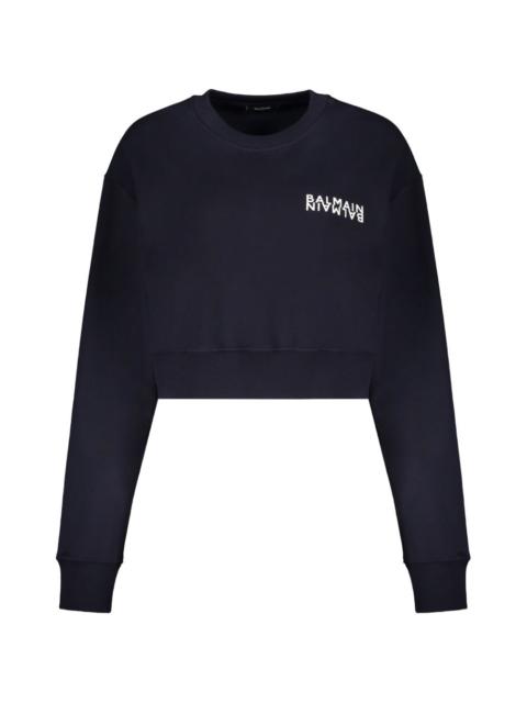 cropped logo sweatshirt