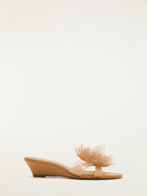 Orange Jelly Flower Wedge Sandal
