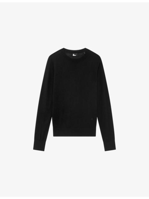 Round-Neck Long-Sleeve Wool Jumper