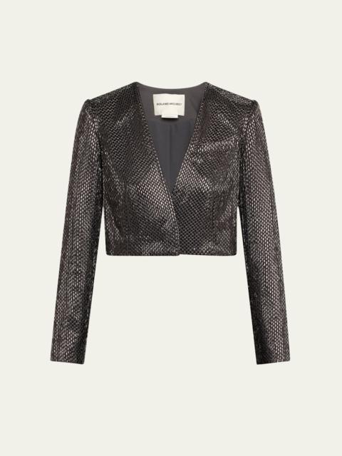 Diamante Crepe Bolero Jacket