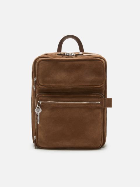 Camero Gym Suede Backpack - Cognac brown