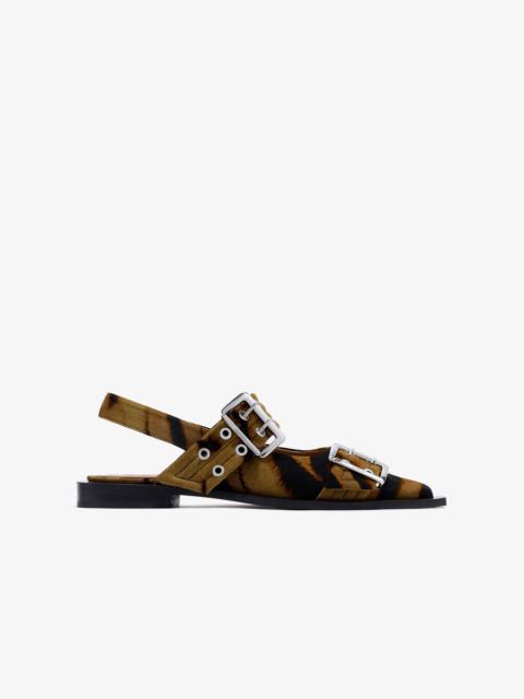 ZEBRA FEMININE BUCKLE BALLERINAS