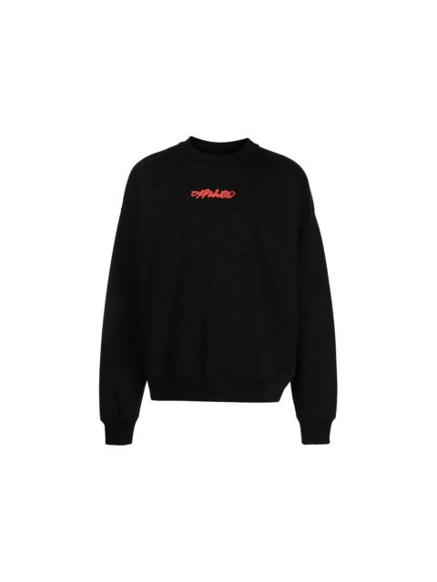 OFF-WHITE Arrow On Canvas Print Sweatshirt Black