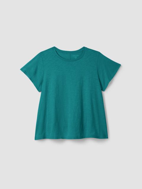 Organic Cotton Slubby Jersey Crew Neck Tee