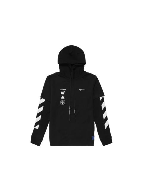 OFF-WHITE Diag Mariana Hooded T-Shirt Black/Multicolor