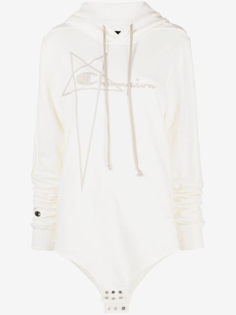 logo-embroidered cotton hoodie
