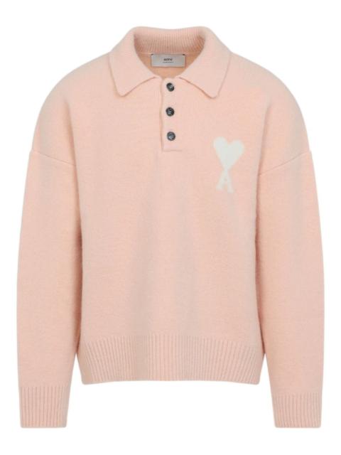 button alpaca polo shirt