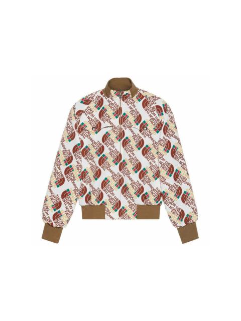 Gucci x The North Face Web Print Technical Jersey Jacket Brown/Beige