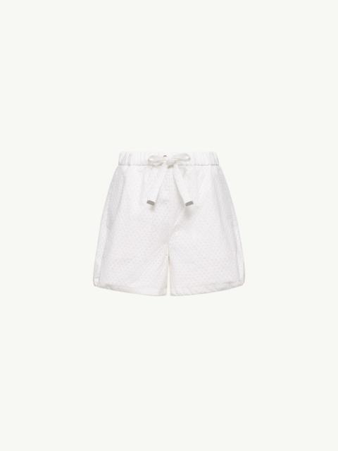 San Gallo & Cotton Poplin Shorts