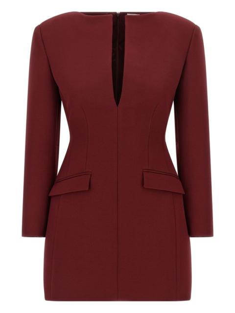 flap-pocket mini dress