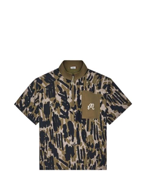 camouflage-pattern polo shirt