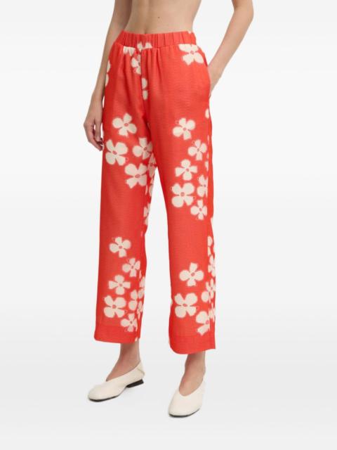 floral-pattern trousers