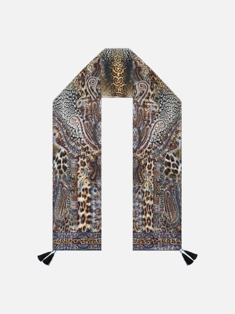 LONG SILK CRINKLE CHIFFON SCARF