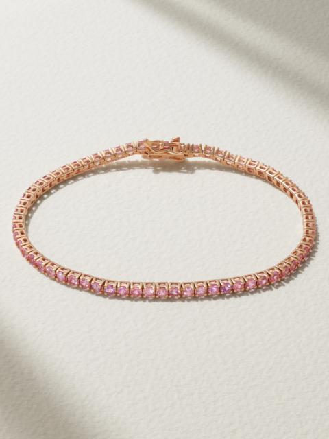 14-karat Rose Gold Sapphire Tennis Bracelet