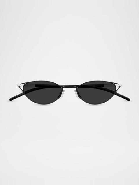 50mm Metal & Acetate Cat-Eye Sunglasses