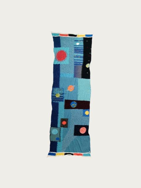 Fulling Wool Scarf UNIVERSE GABBEH - Blue