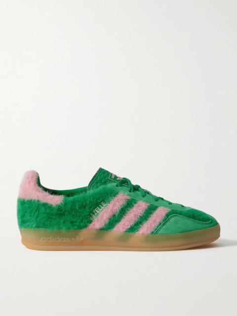 Gazelle Indoor Suede-trimmed Brushed-knit Sneakers