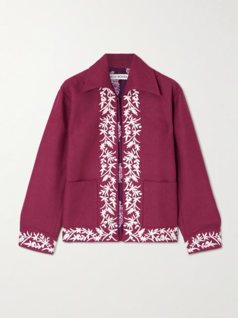 Jude Canyon Embroidered Silk Jacket